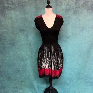 Max Edition Black, Red and Gray Dress